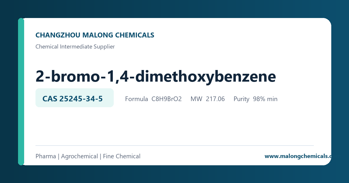 2-bromo-1,4-dimethoxybenzene chemical intermediate overview