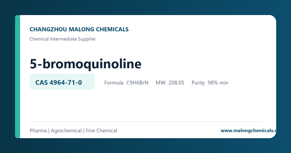 5-bromoquinoline chemical intermediate overview